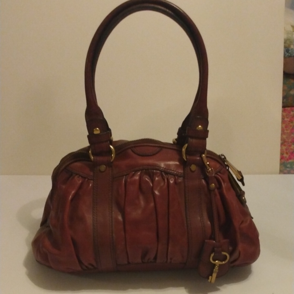 Fossil Fifty Four Vintage Brown Leather Handbag